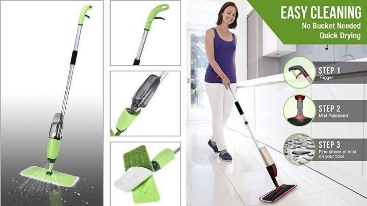 Spray Mop - 360 Degree Handle Wet & Dry Microfiber