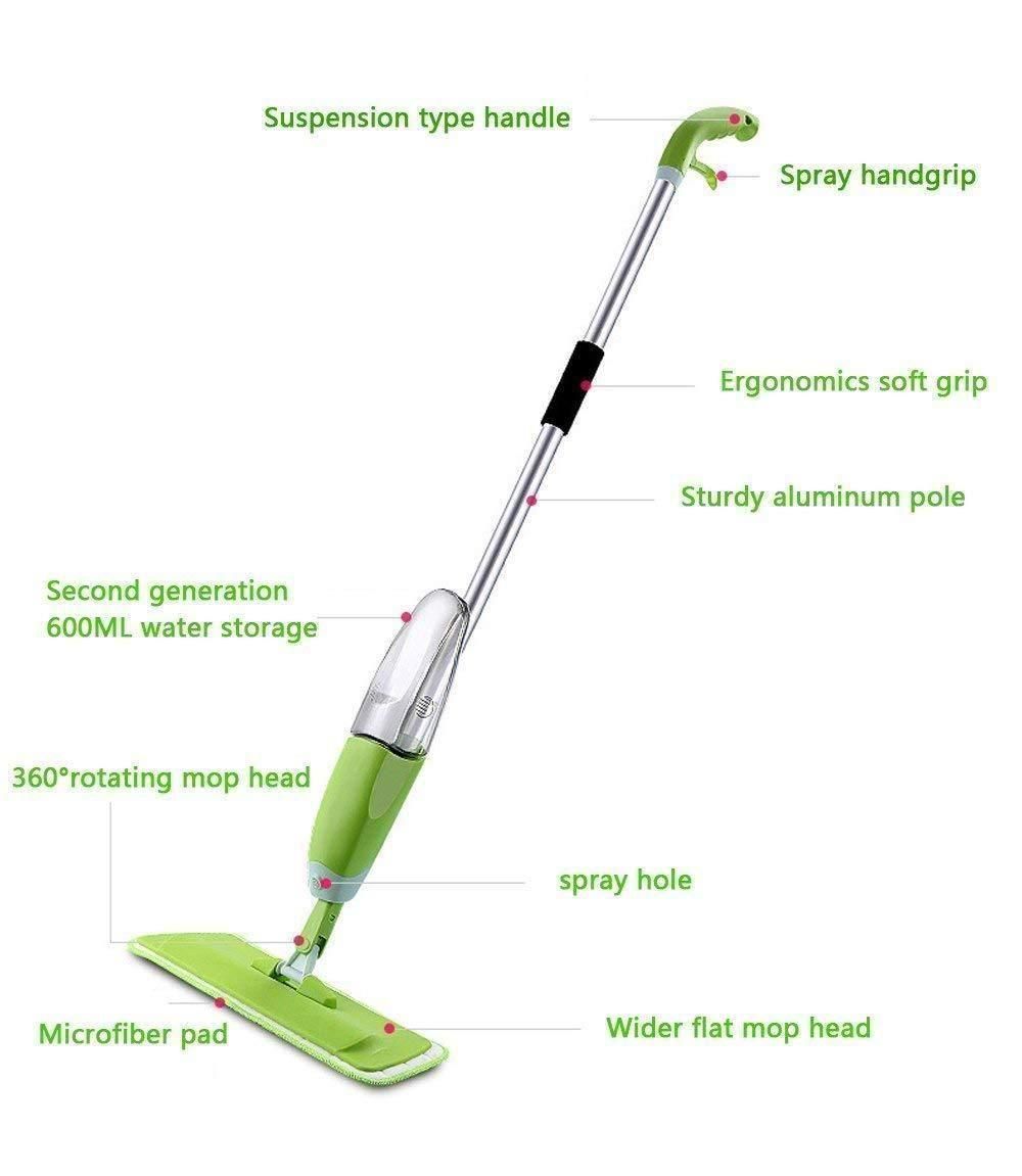 Spray Mop - 360 Degree Handle Wet & Dry Microfiber